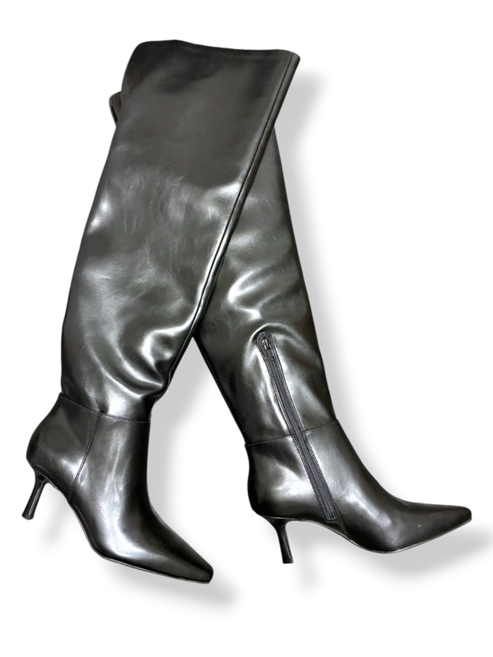 ✨ INC International Concepts Black Over The Knee Boots Kitten Heel 6.5